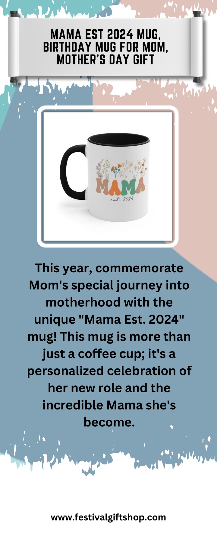 mama est 2024 mug birthday mug for mom mother n.w