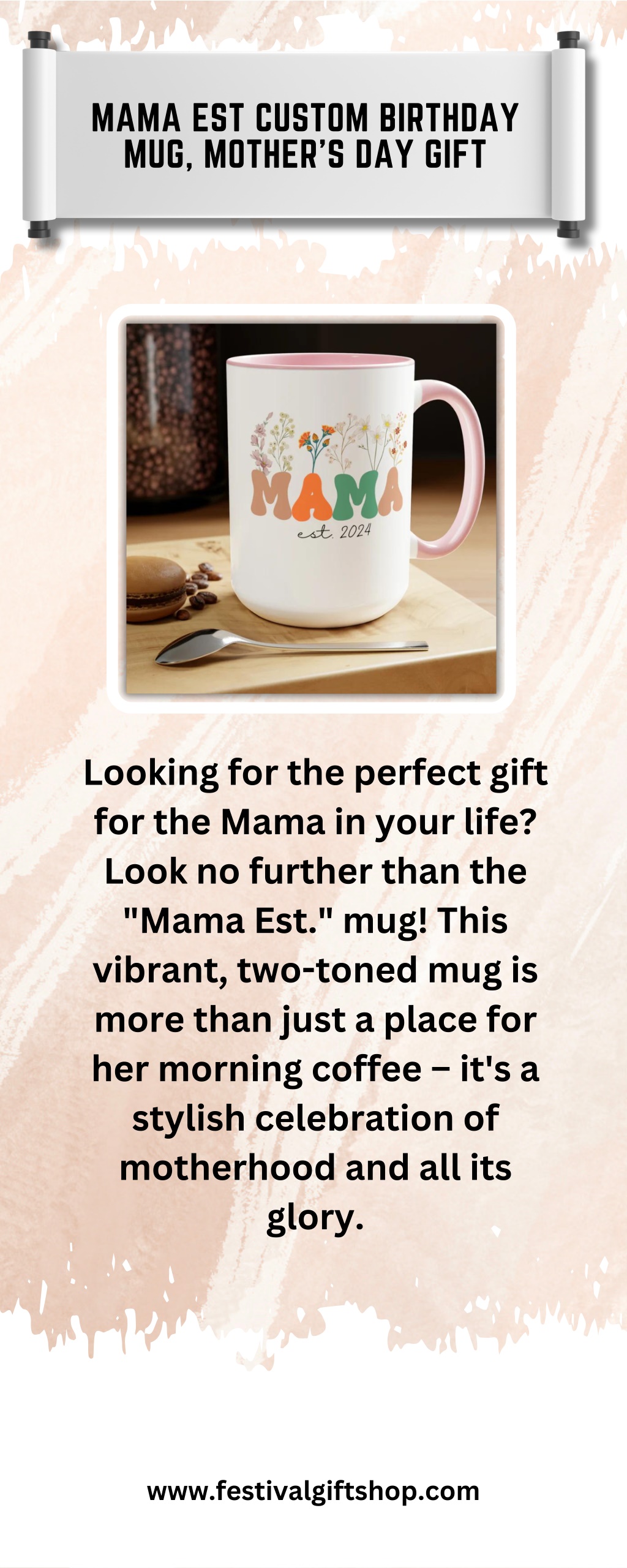 mama est custom birthday mug mother s day gift l.w