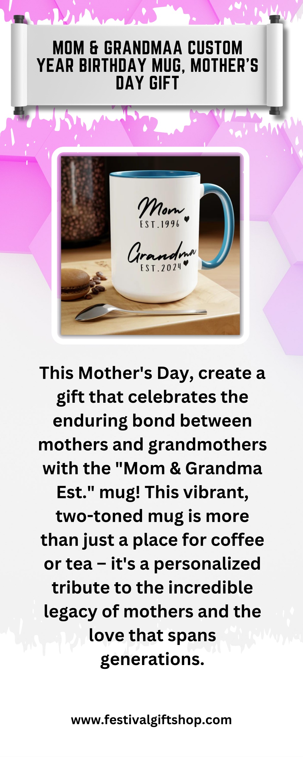 mom grandmaa custom year birthday mug mother l.w