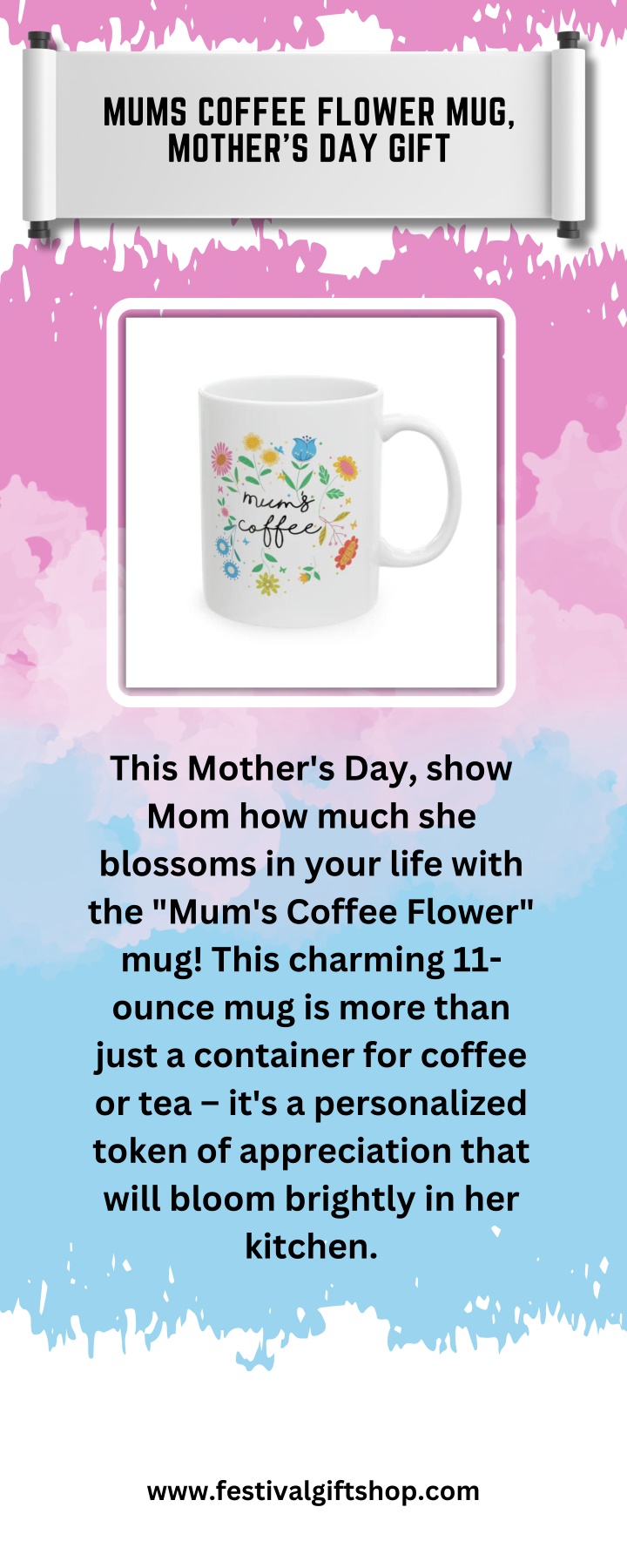mums coffee flower mug mother s day gift n.w