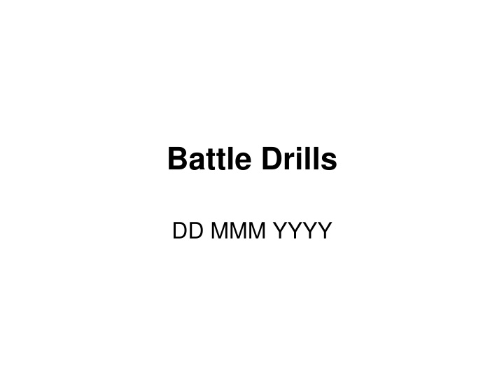 Battle Drills and Procedures Overview