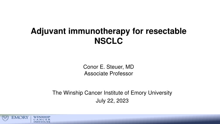 adjuvant immunotherapy for resectable nsclc n.