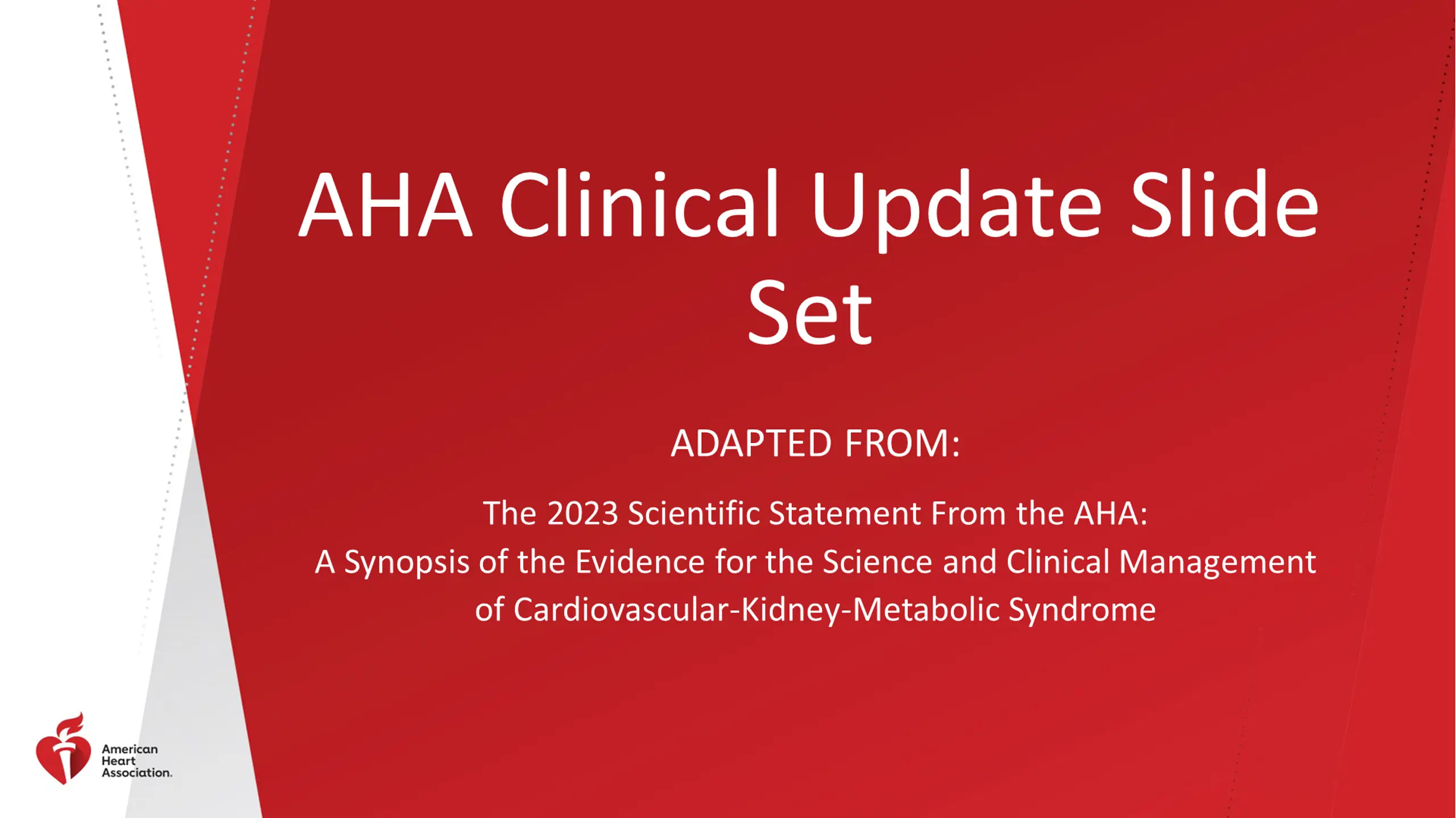 AHA Clinical Update Slide Set