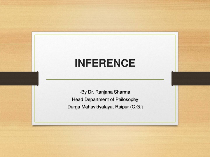 Inference in Indian Philosophy