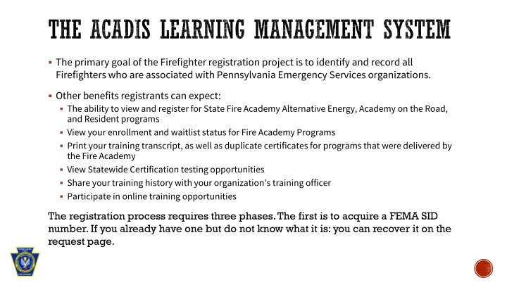 THE ACADIS LEARNING MANAGEMENT SYSTEM