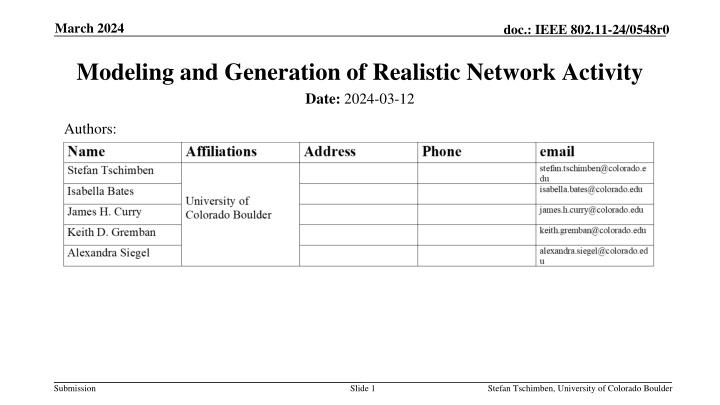Modeling and Generation of Realistic Network Activity Using Non-Negative Matrix Factorization