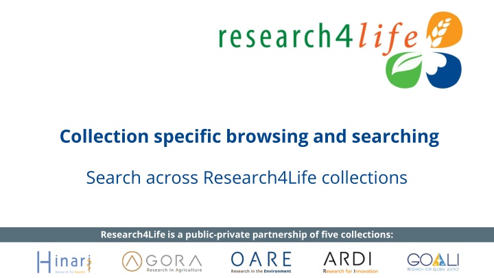 Efficient Searching Across Research4Life Collections