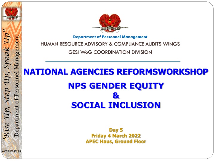 Gender Equity and Social Inclusion Policy Overview