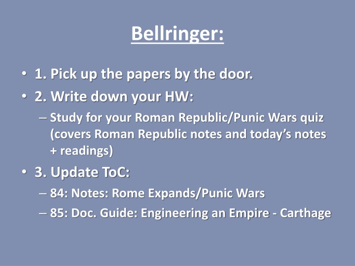 Roman Republic Expansion and Conquest of Carthage