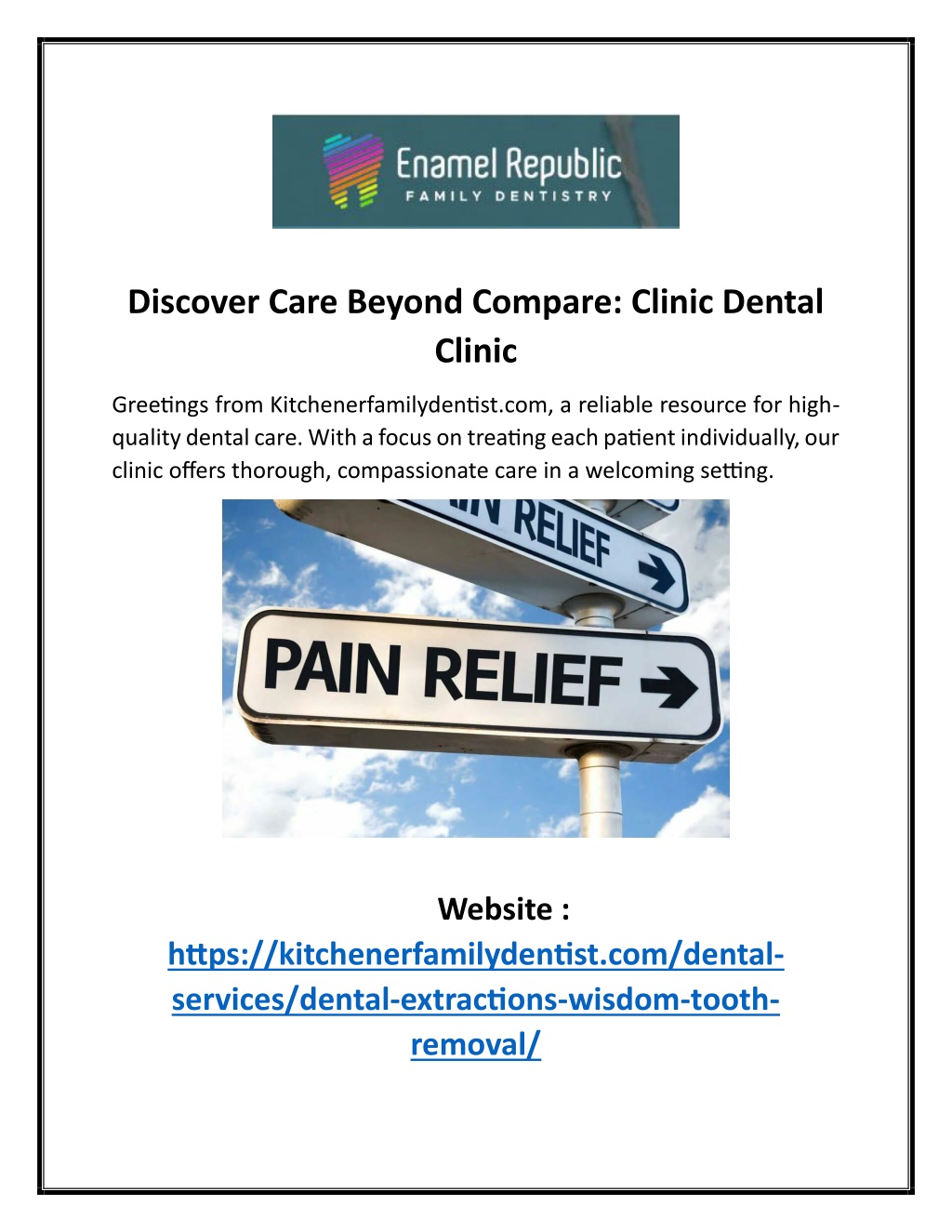 discover care beyond compare clinic dental clinic l.w