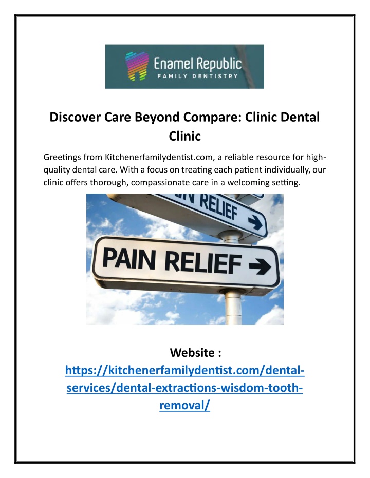 discover care beyond compare clinic dental clinic n.w