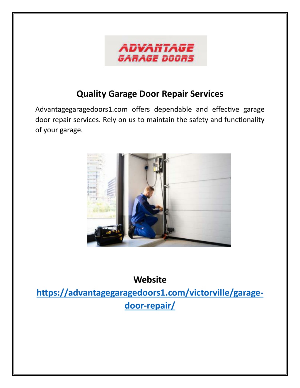 quality garage door repair services l.w