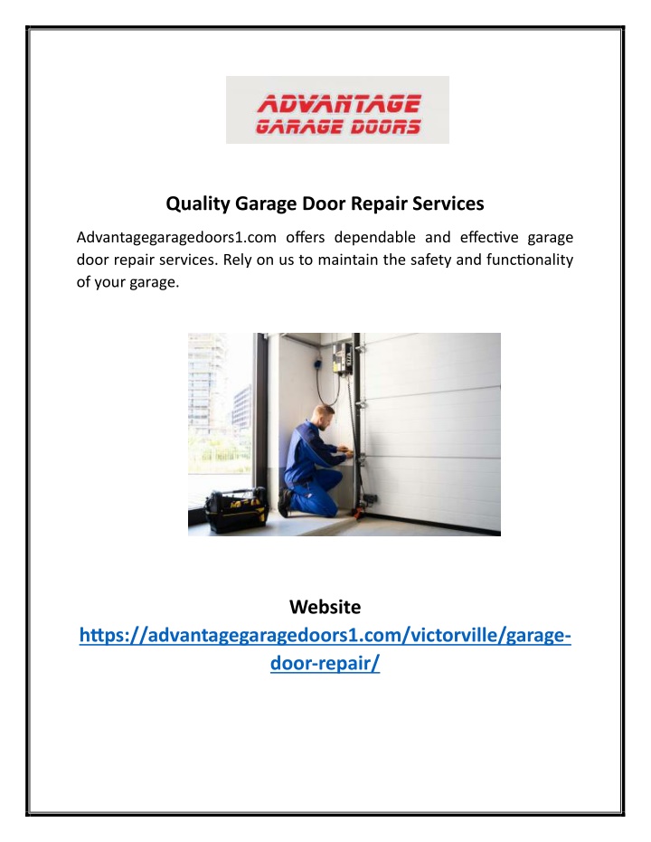 quality garage door repair services n.w