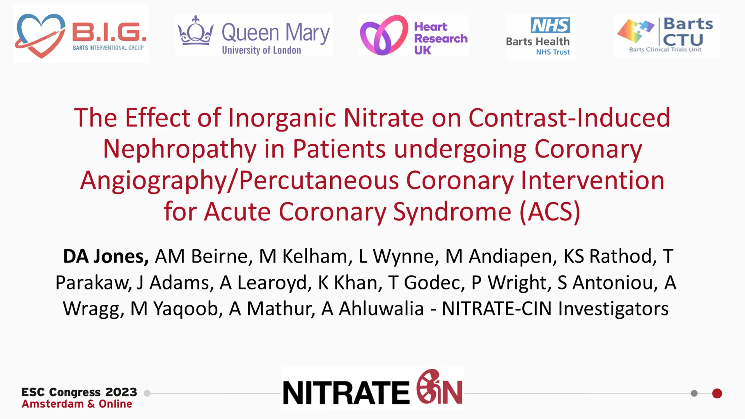 The Role of Inorganic Nitrate in Preventing Contrast-Induced Nephropathy