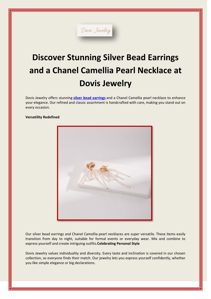 discover stunning silver bead earrings n.w