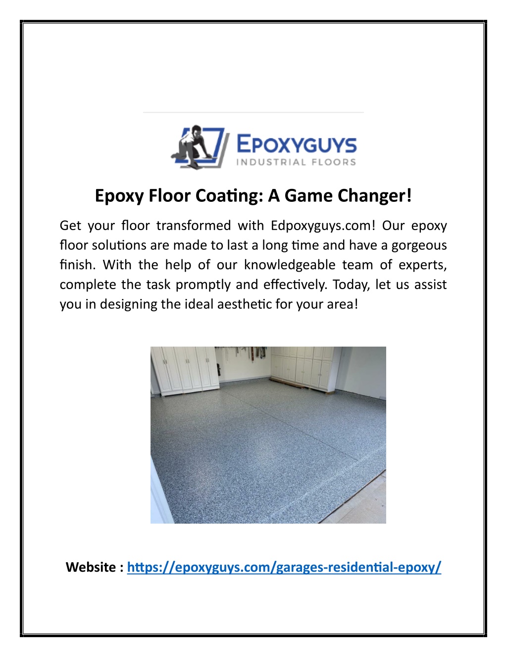 epoxy floor coating a game changer l.w