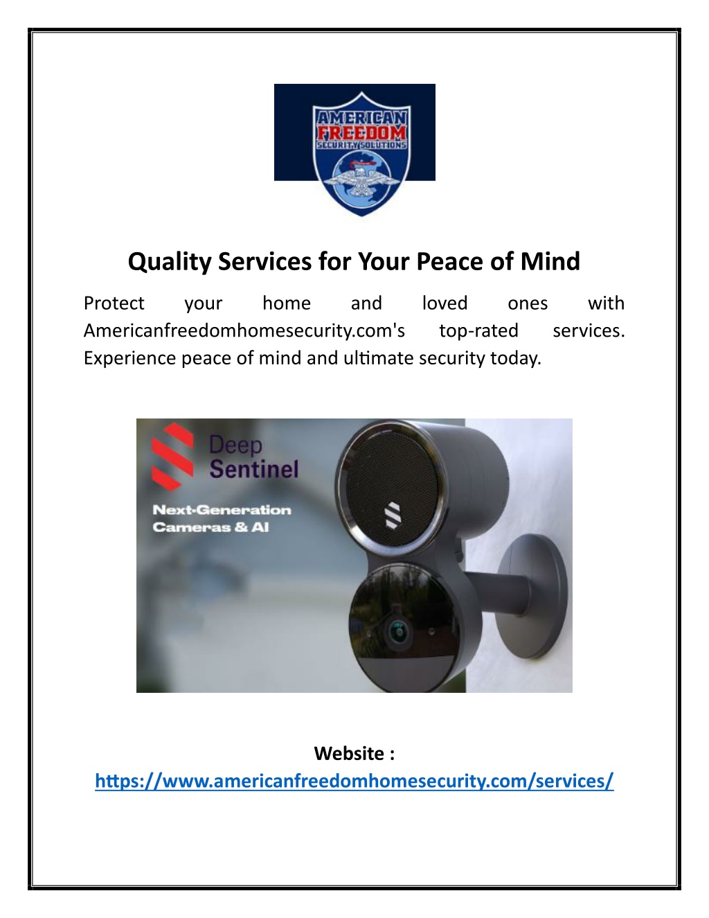 quality services for your peace of mind l.w