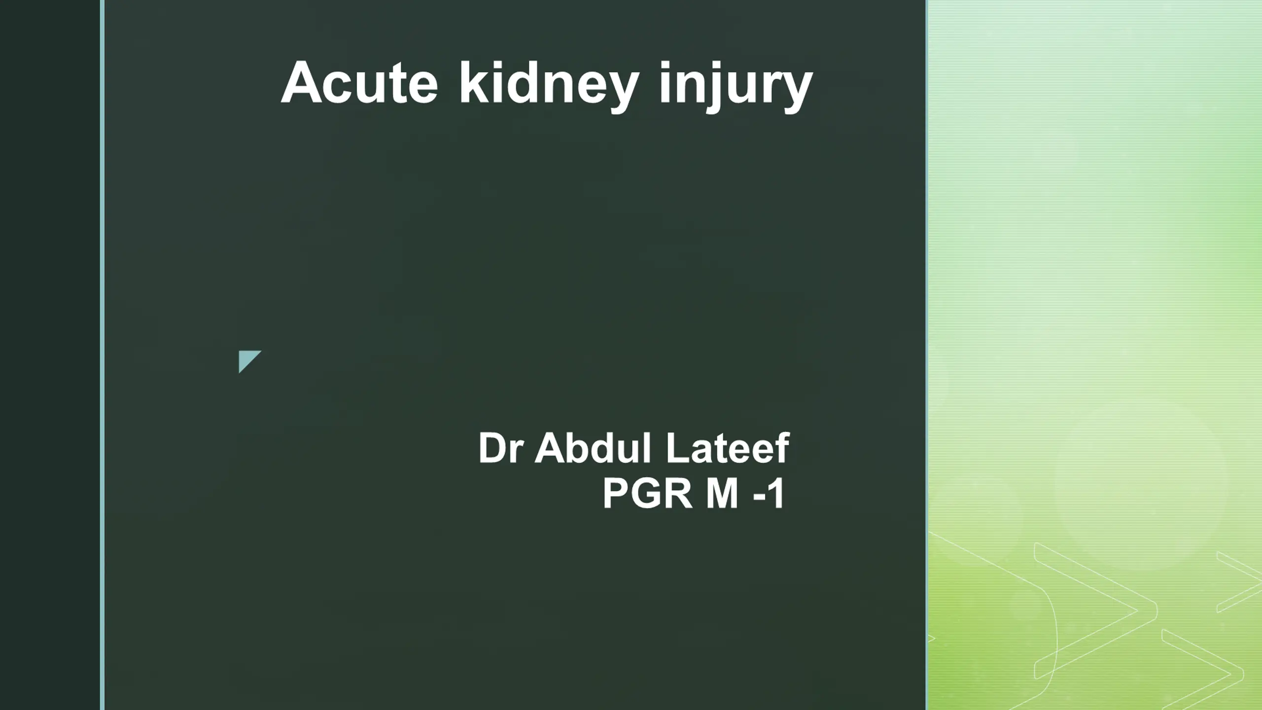 Acute kidney injury