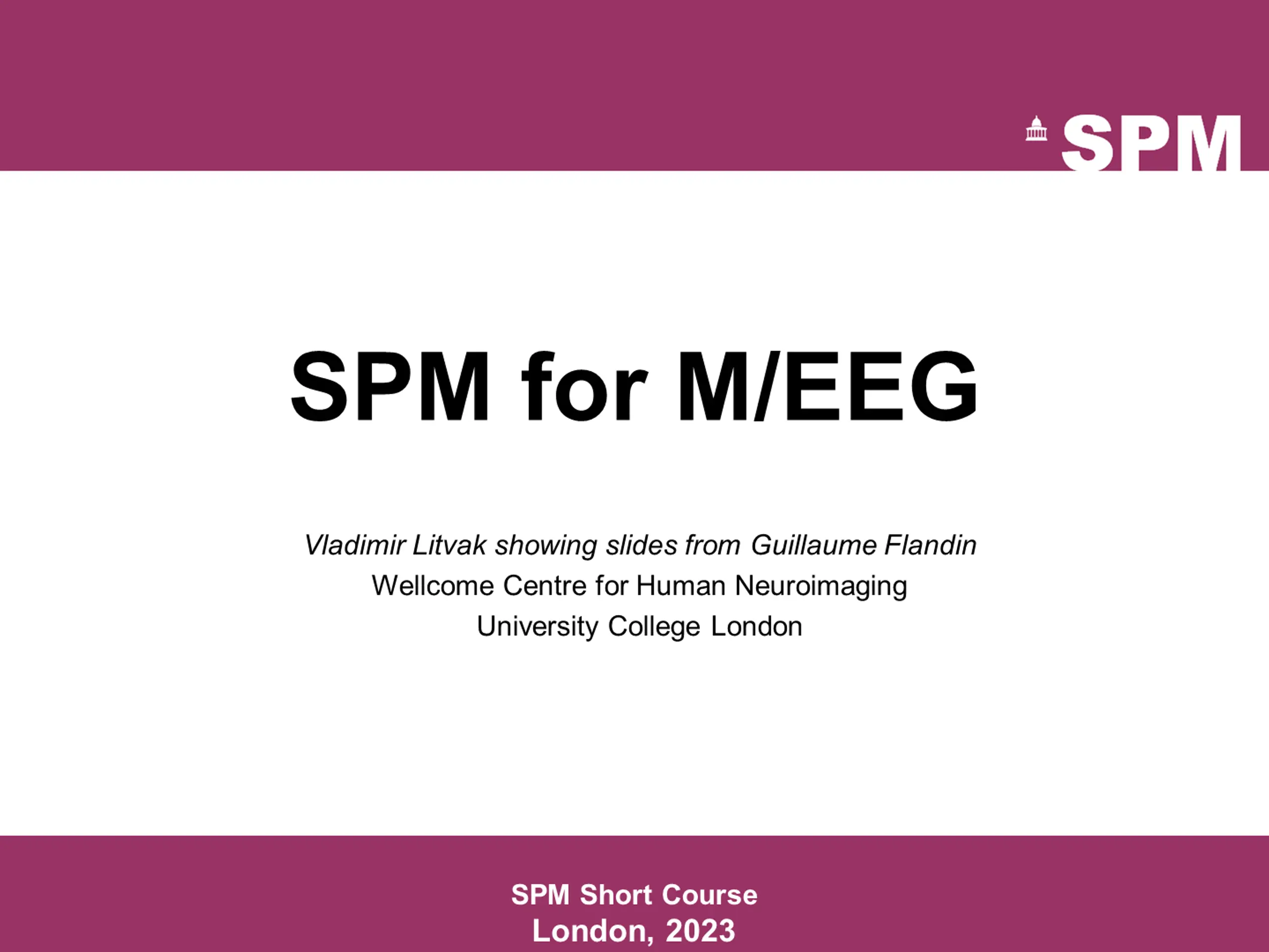 SPM for M/EEG