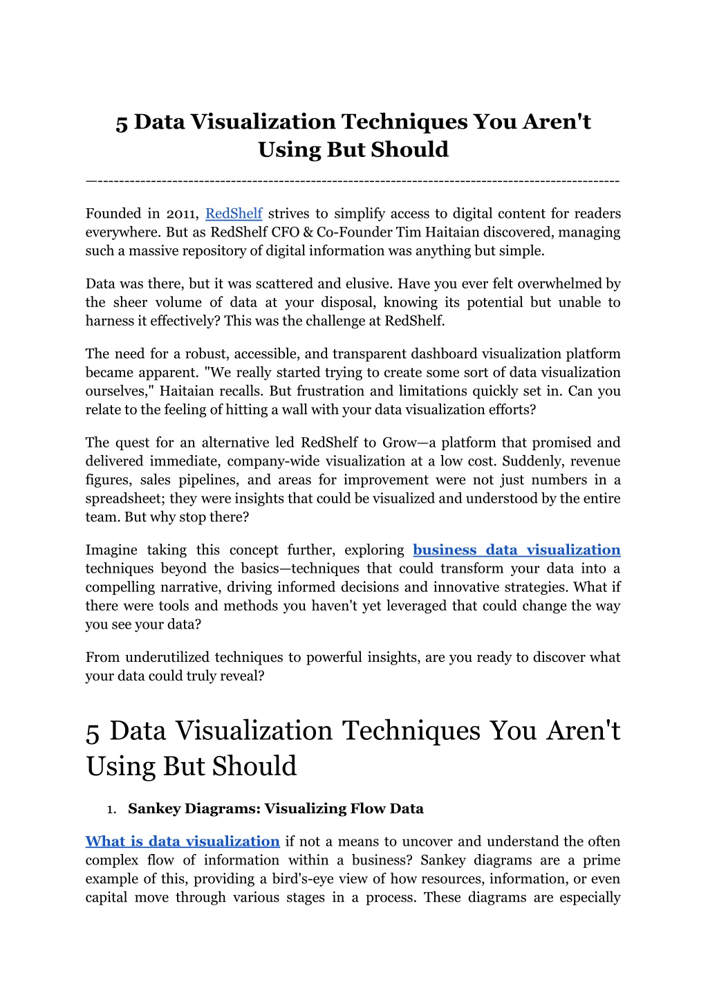 5 data visualization techniques you aren t using l.w