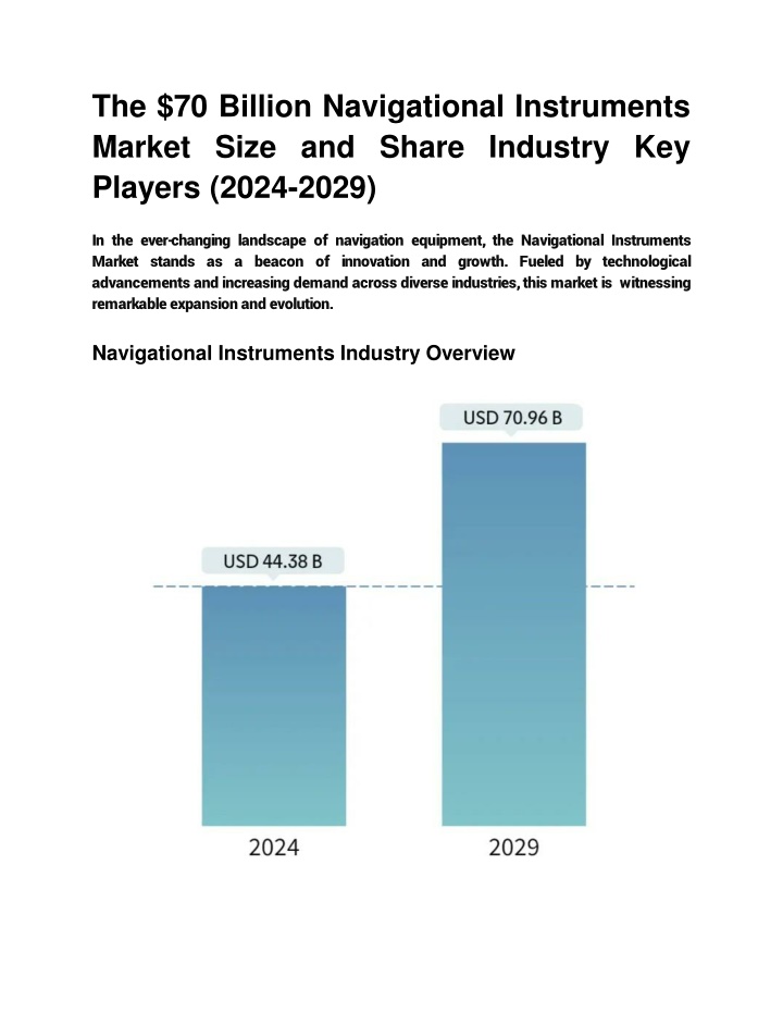 The 70 Billion Navigational Instruments Market Size and Share Industry