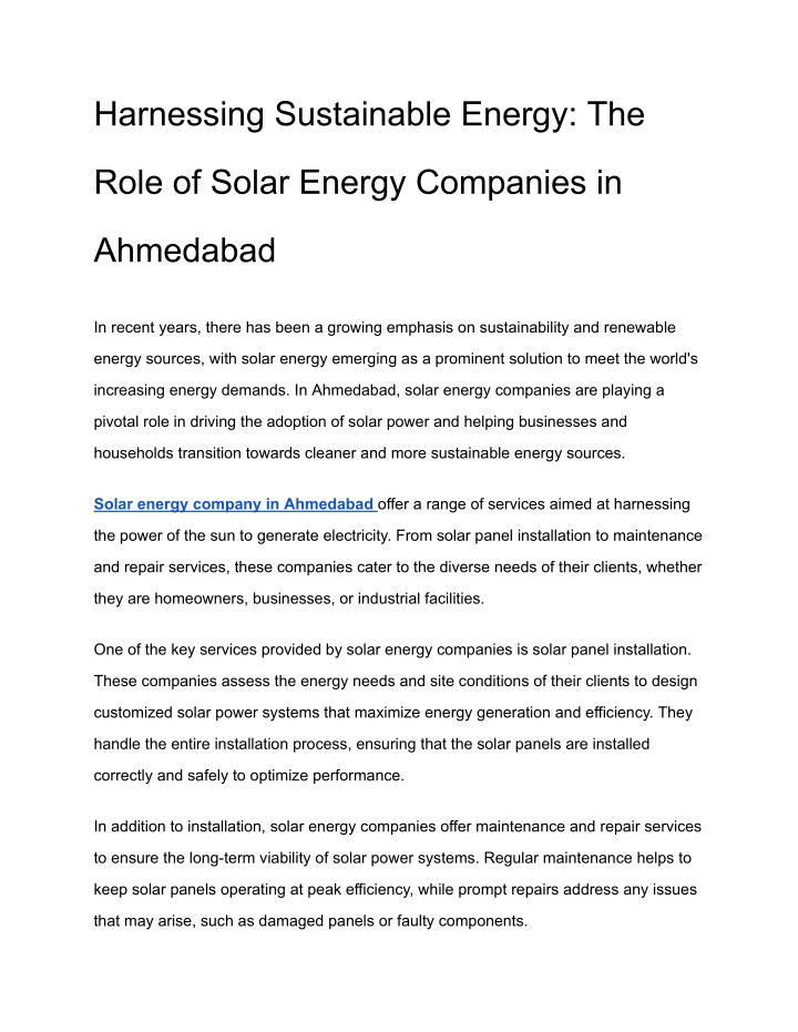 harnessing sustainable energy the n.w