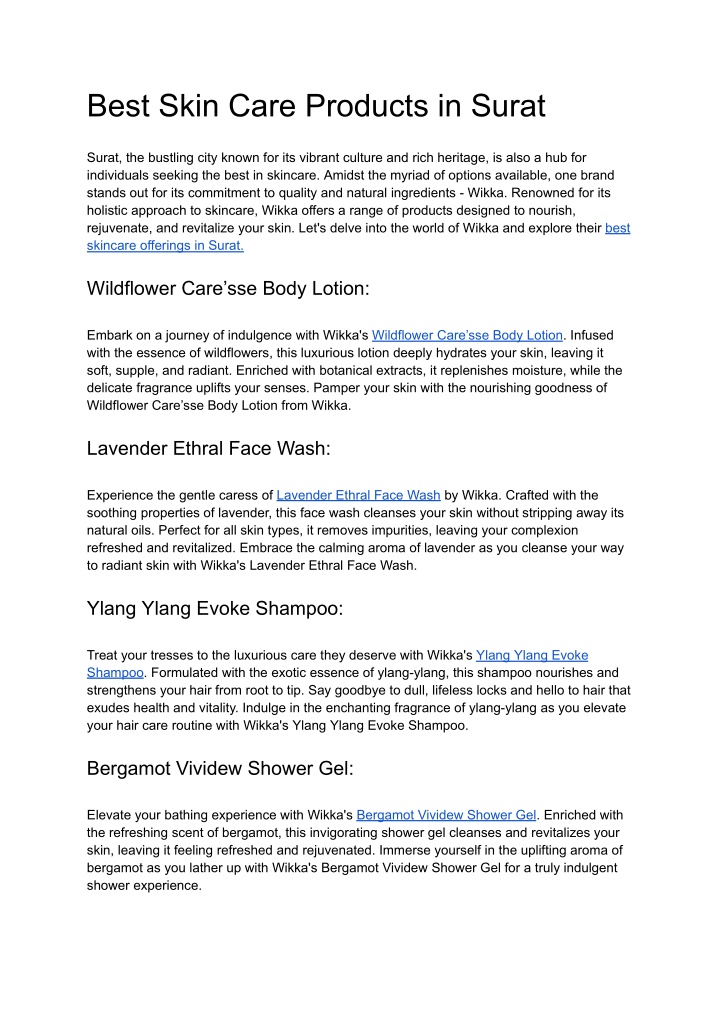 best skin care products in surat n.w