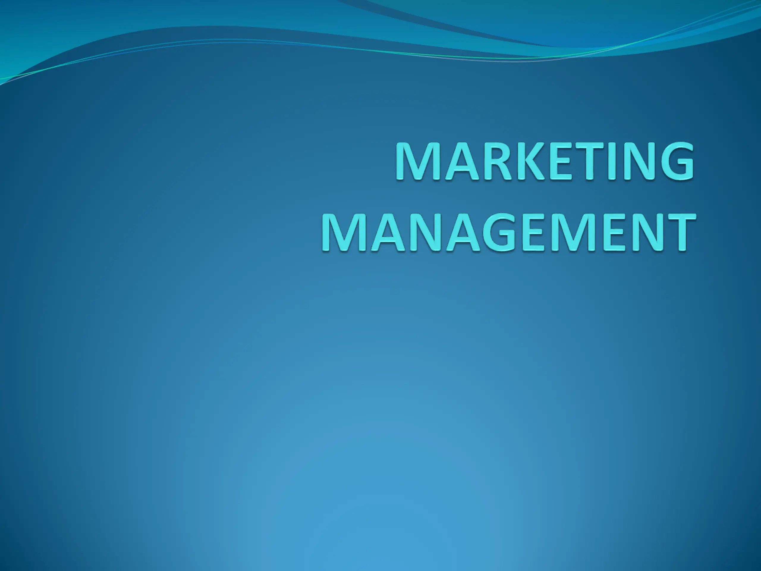 Marketing Management