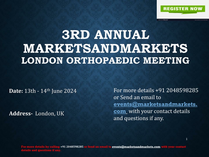 London Orthopaedic Meeting |13th - 14th June 2024 | London