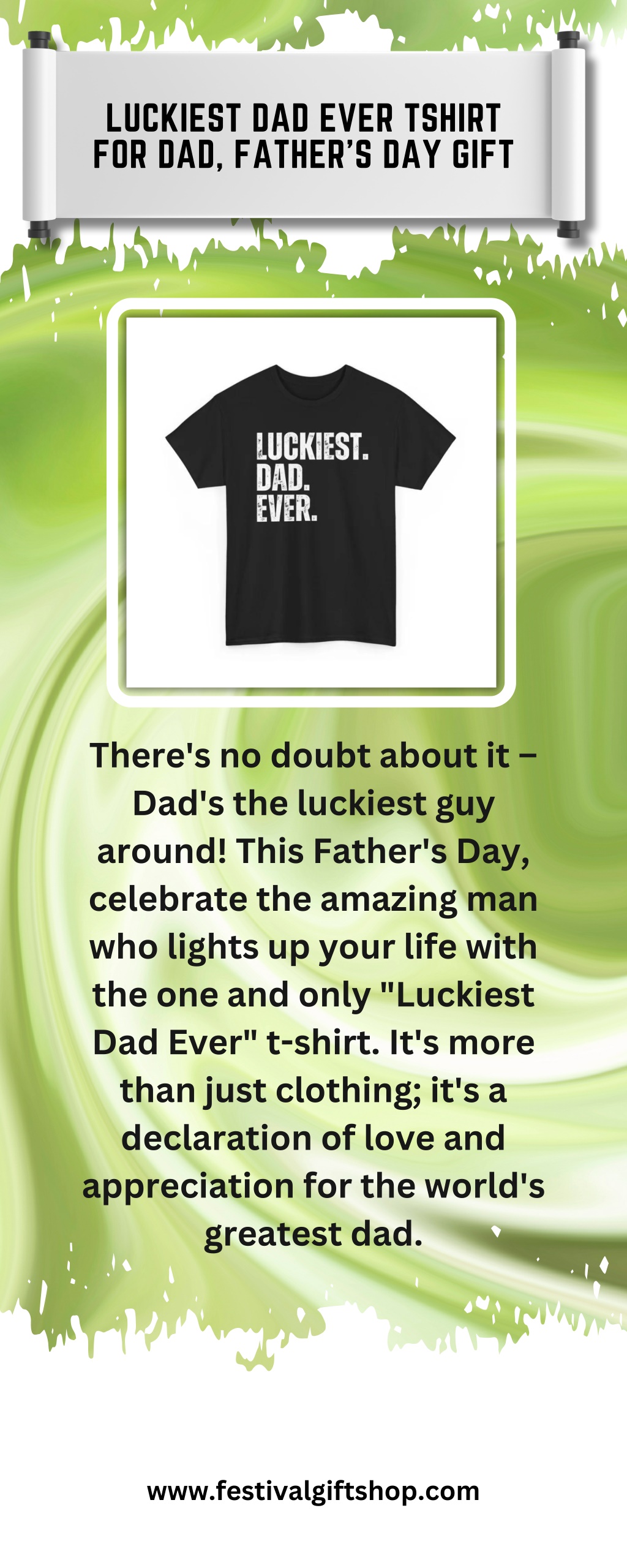 luckiest dad ever tshirt for dad father s day gift l.w