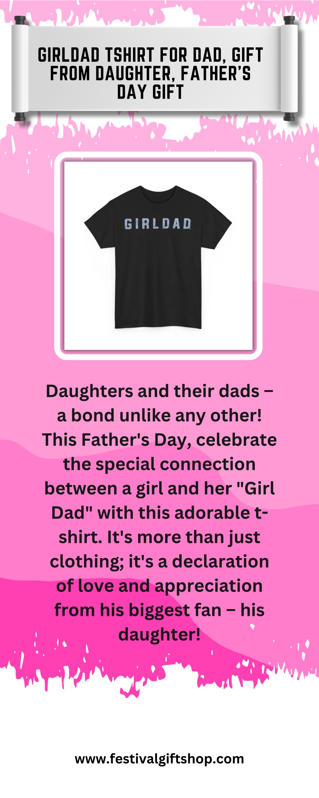 girldad tshirt for dad gift from daughter father l.w