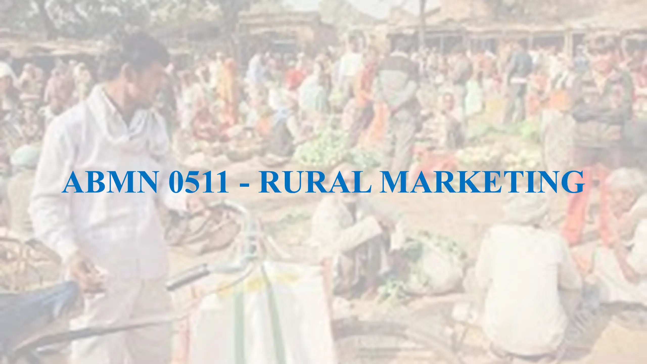ABMN 0511 - RURAL MARKETING