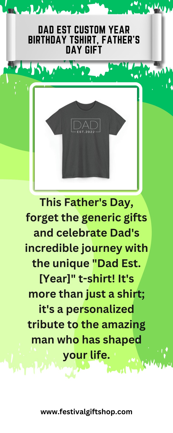 dad est custom year birthday tshirt father n.w