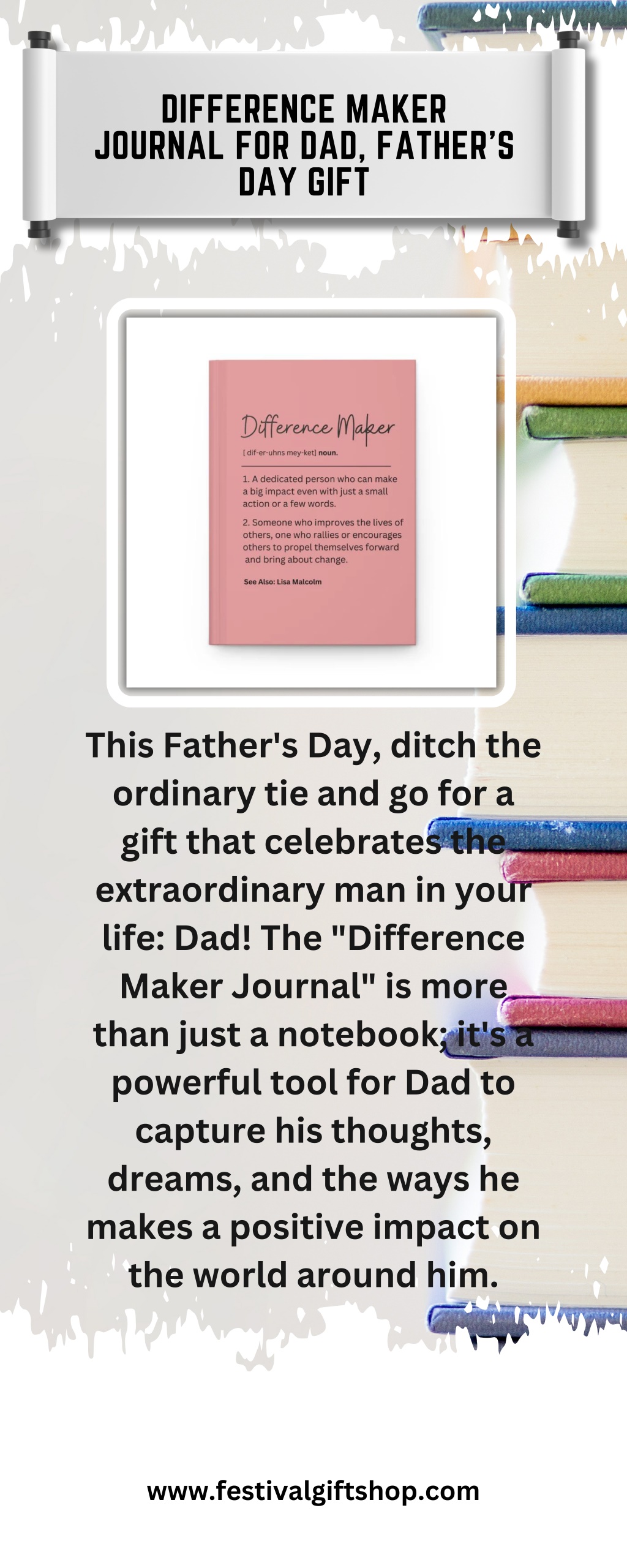 difference maker journal for dad father s day gift l.w