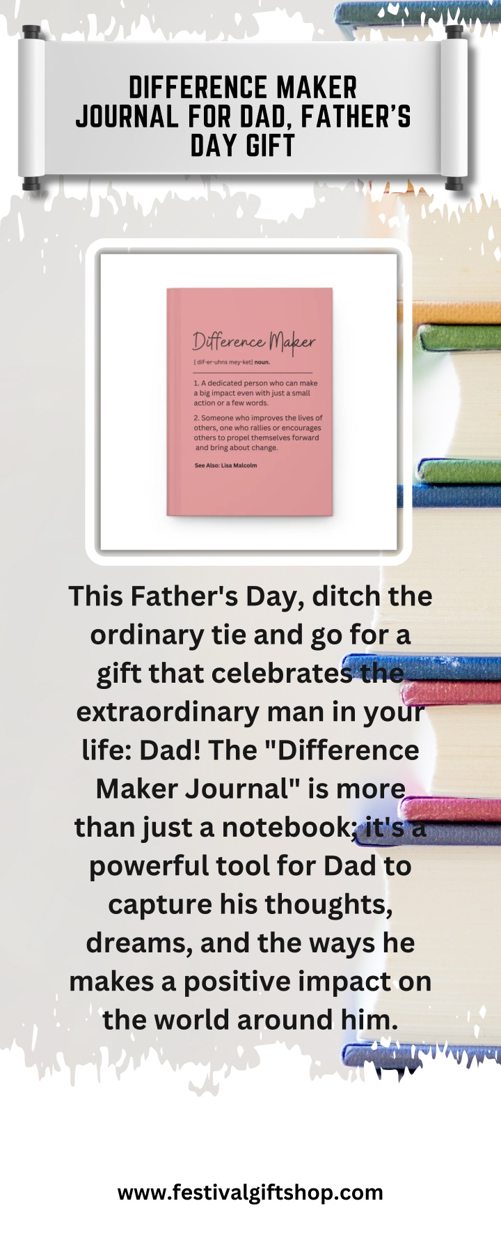 difference maker journal for dad father s day gift n.w
