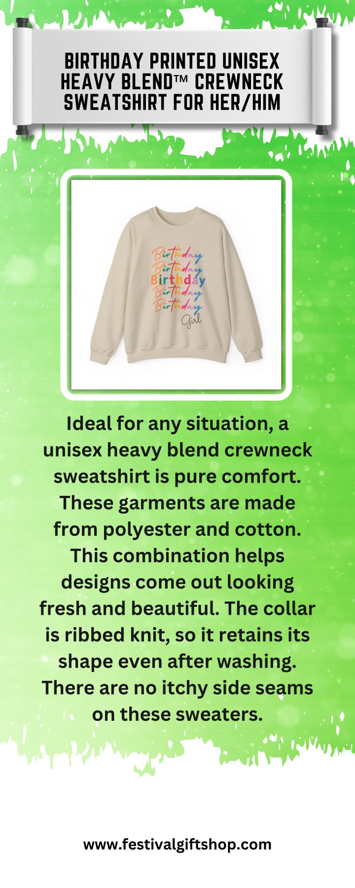 birthday printed unisex heavy blend crewneck n.w