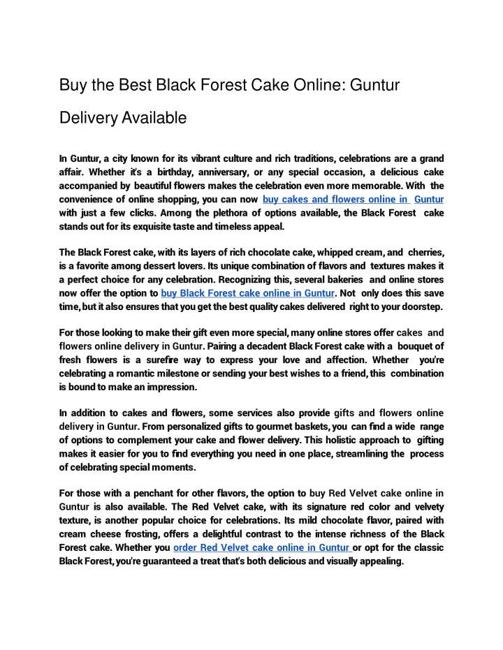 SEO Article-Buy the Best Black Forest Cake Online_ Guntur Delivery Available.docx