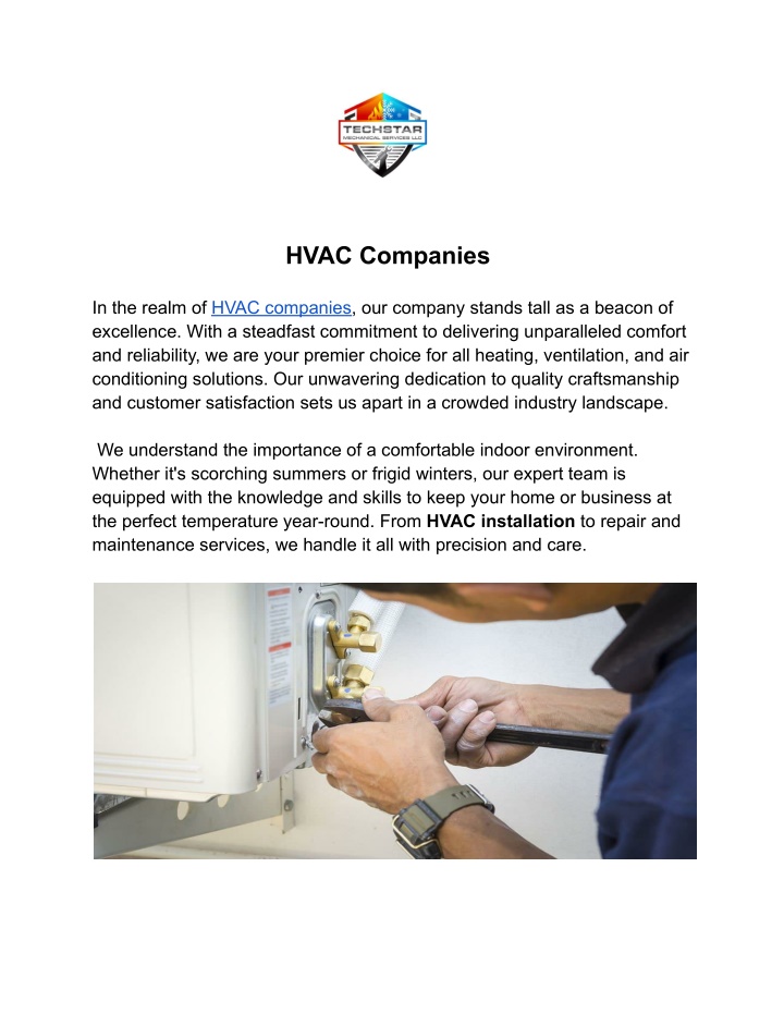 hvac companies n.w