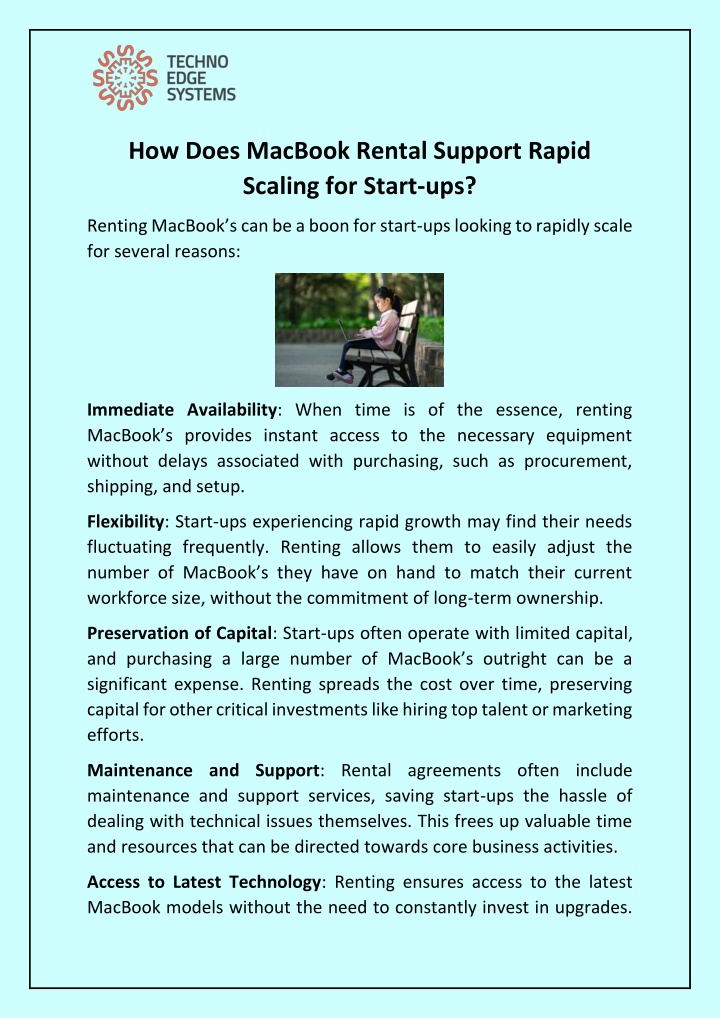 how does macbook rental support rapid scaling n.w
