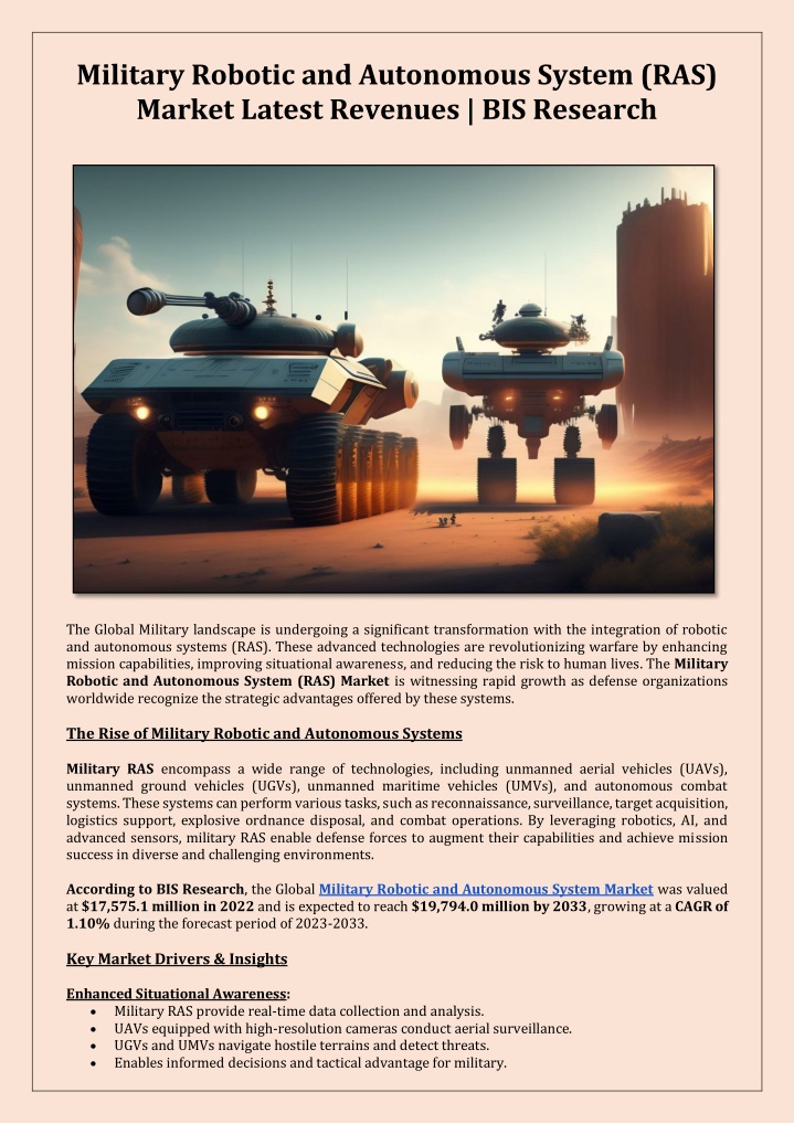 military robotic and autonomous system ras market n.w