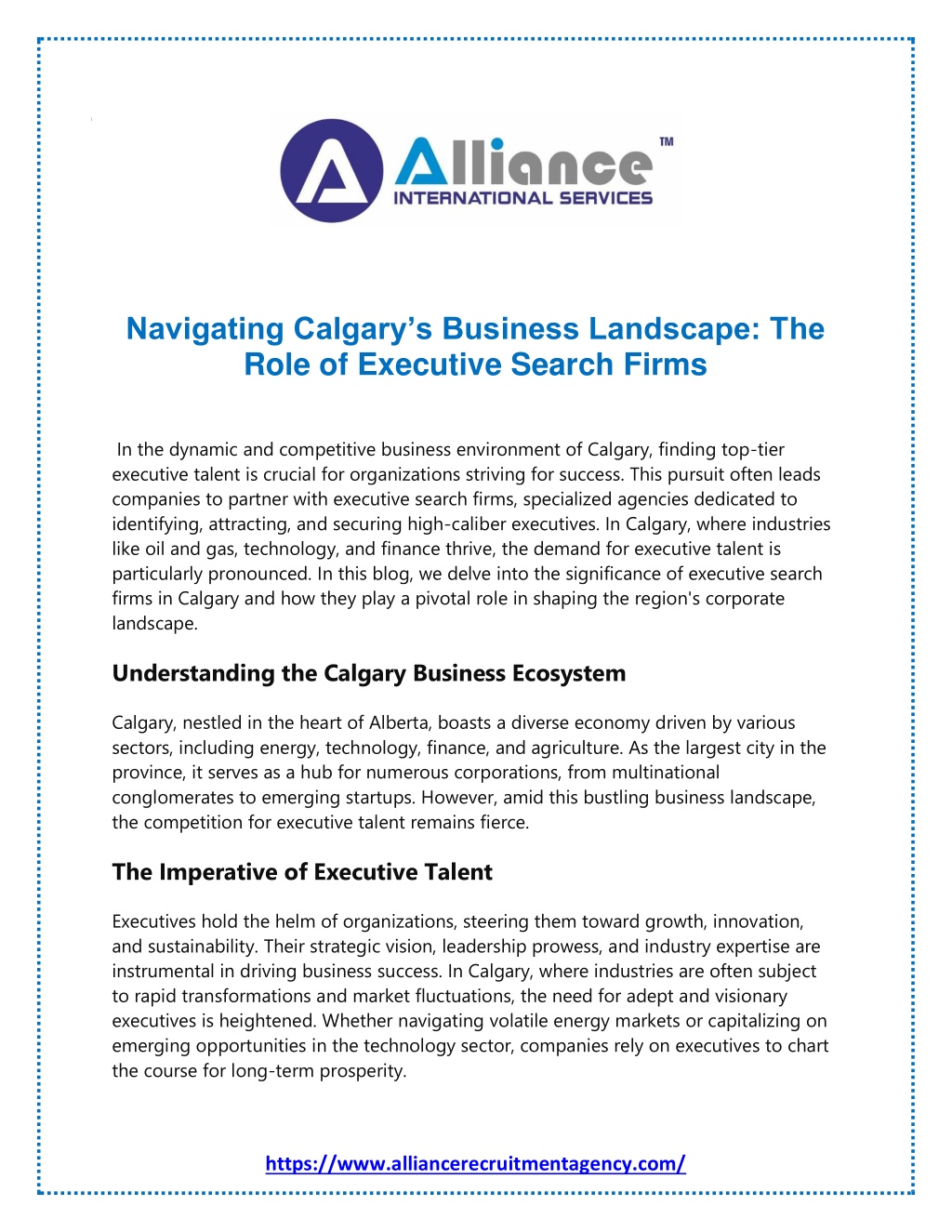 navigating calgary s business landscape the role l.w