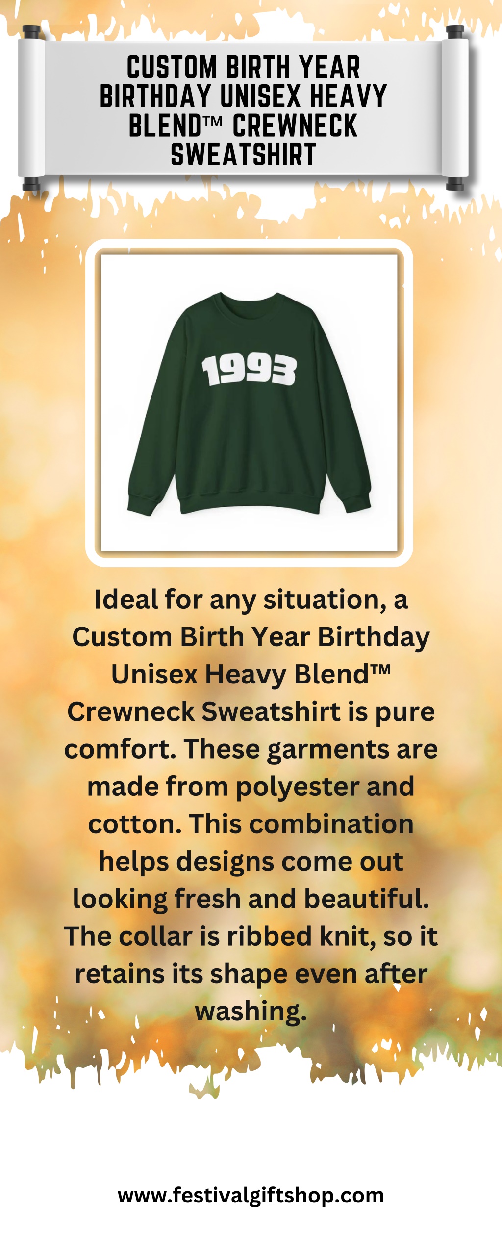 custom birth year birthday unisex heavy blend l.w