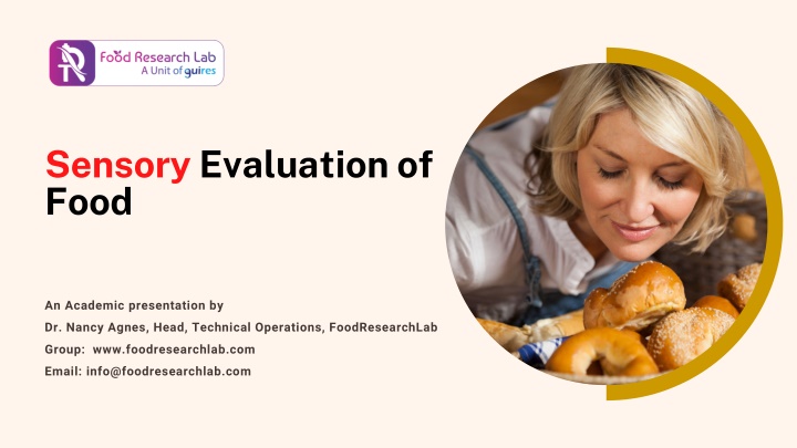sensory evaluation of food n.w