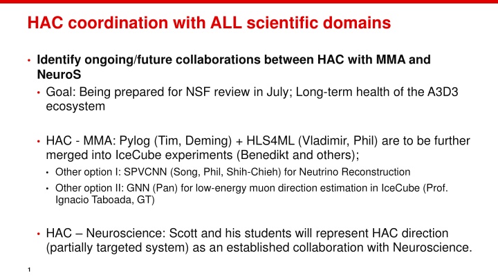 Ongoing Collaborations in Scientific Domains for NSF Review Preparedness