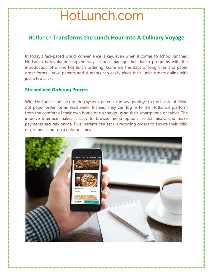 hotlunch transforms the lunch hour into n.w