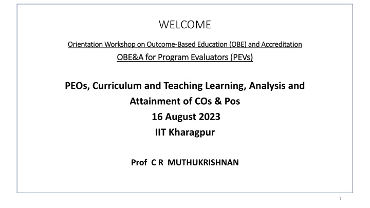 Outcome-Based Education (OBE) and Quality Improvement Framework