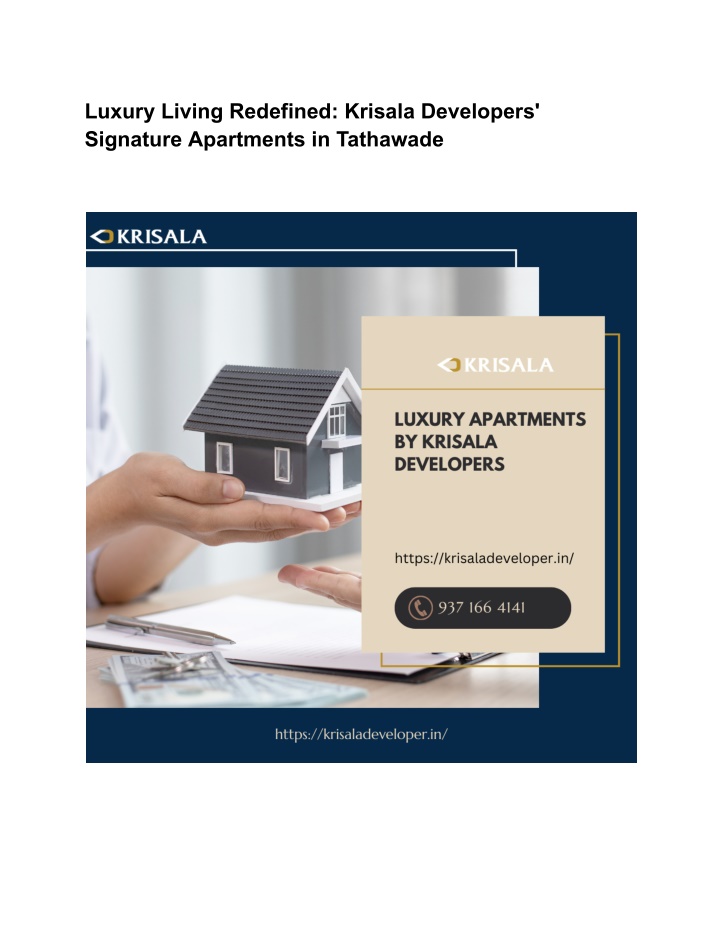 luxury living redefined krisala developers n.w