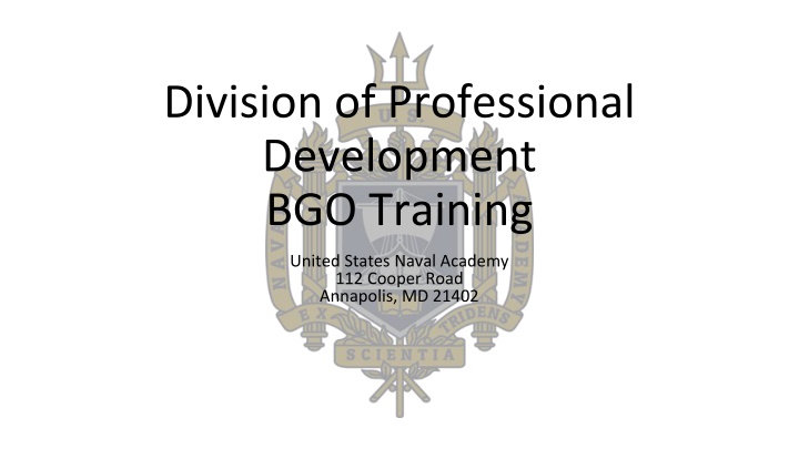 Professional Development and Maritime Education at US Naval Academy
