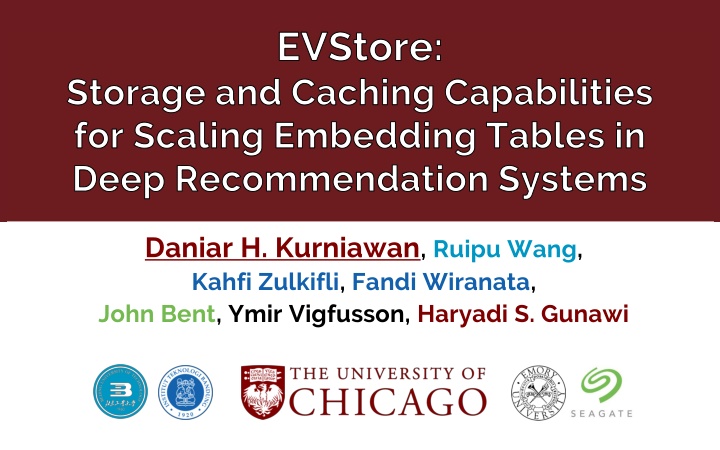 Enhancing Scalability and Performance in Deep Recommendation Systems with EVStore