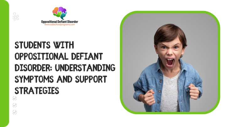 students with oppositional defiant disorder n.w